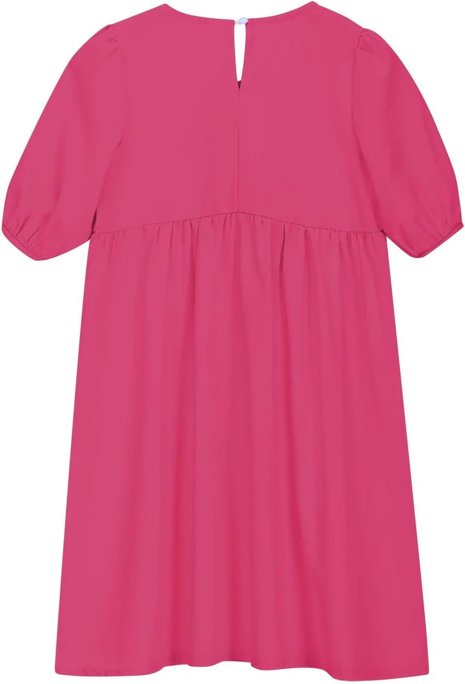 Women's Short Sleeve Tie Front Mini Dress Cute Babydoll Ruffle Pleated A Line Summer Dresses