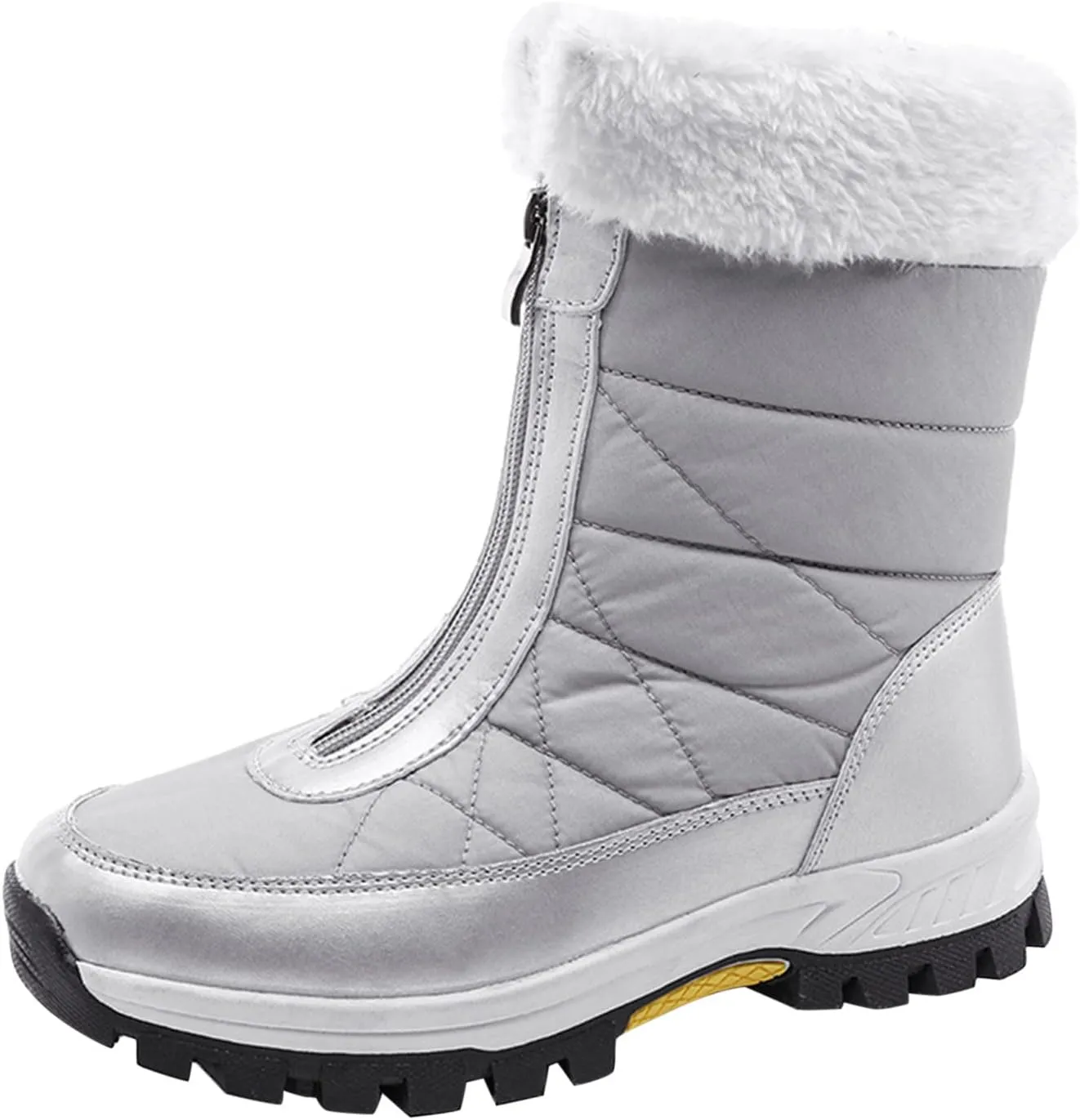Womens Snow Boots Waterproof Insulated Pull on Snow Booties for Women 2023 Womens Winter Booties Slip on Waterproof Boots for Women Wide Width Womens Tall Winter Boots