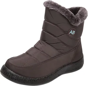 Women's Snow Boots Waterproof Insulated Snow Booties for Women Waterproof Snow Boots for Women 7.5 Wide Women's Winter Booties Slippers Tall Winter Boots for Women with Heel