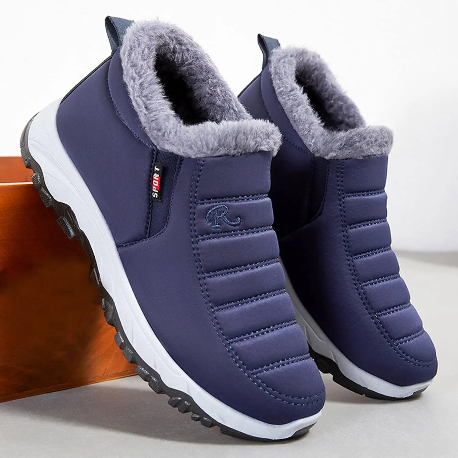 Womens Snow Boots Waterproof Slip Resistant Outdoor Winter Shoes Popular Womens Winter Boots 2023 Waterproof Snow Boots Womens 11w Snowshoeing Boots Women Botas De FrO Para Mujer Elegantes