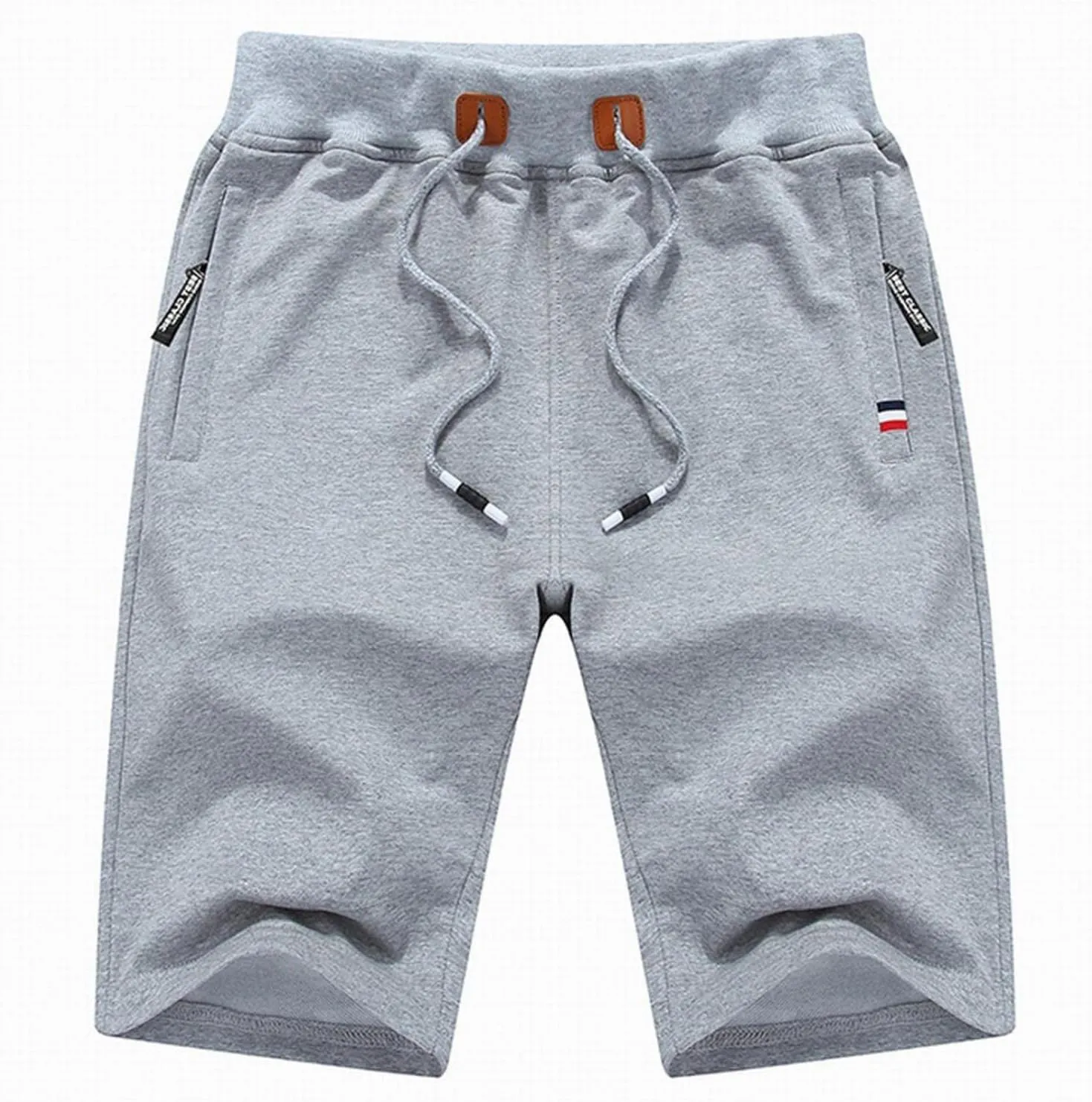 WUAI Drawstring Shorts for Men Casual Comfy Workout Shorts Elastic Waist Summer Beach Shorts Quick Dry Athletic Gym Shorts