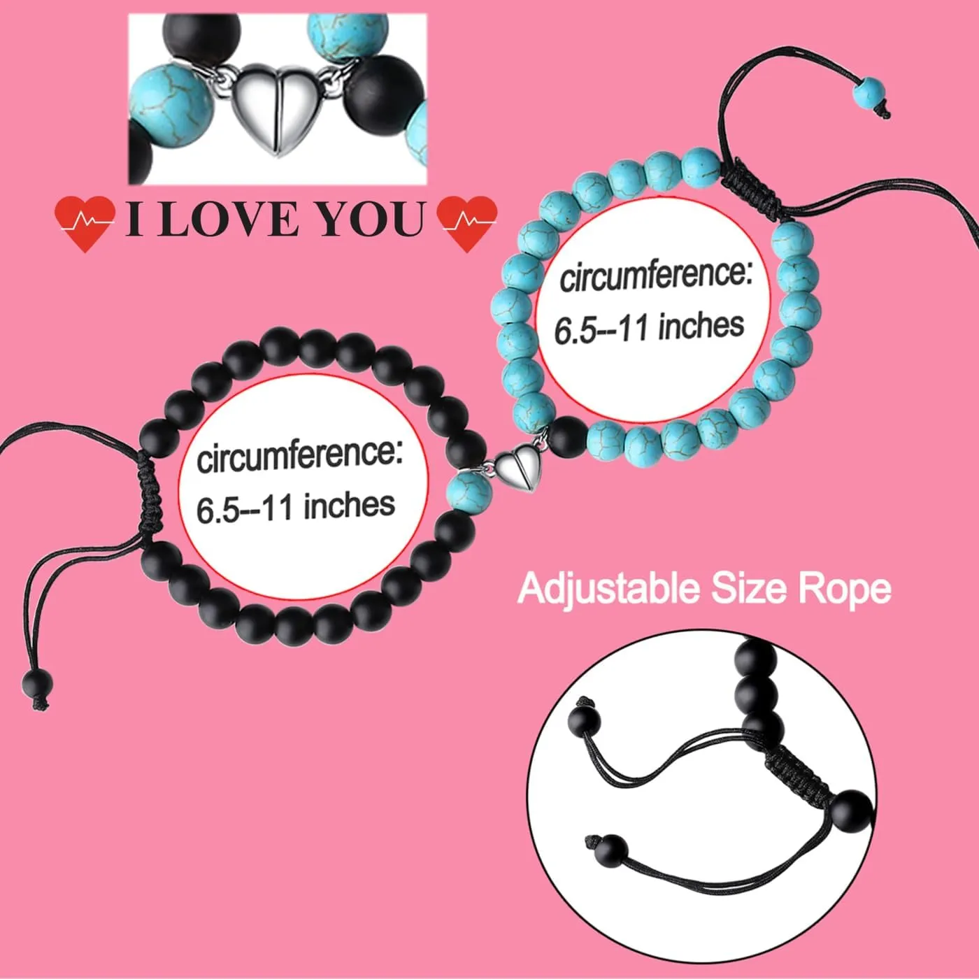 XIANNVXI Couples Bracelets His and Her Matching Bracelets for Couple Gifts Bracelets