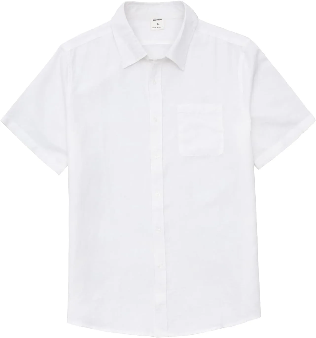 ZENTHACE Men's Short Sleeve Button Down Linen Shirt Summer Casual Beach Shirts